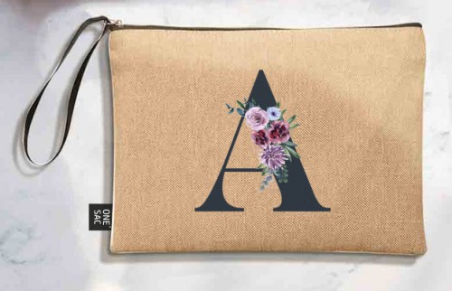 Tote bag letter a - wedding gifts